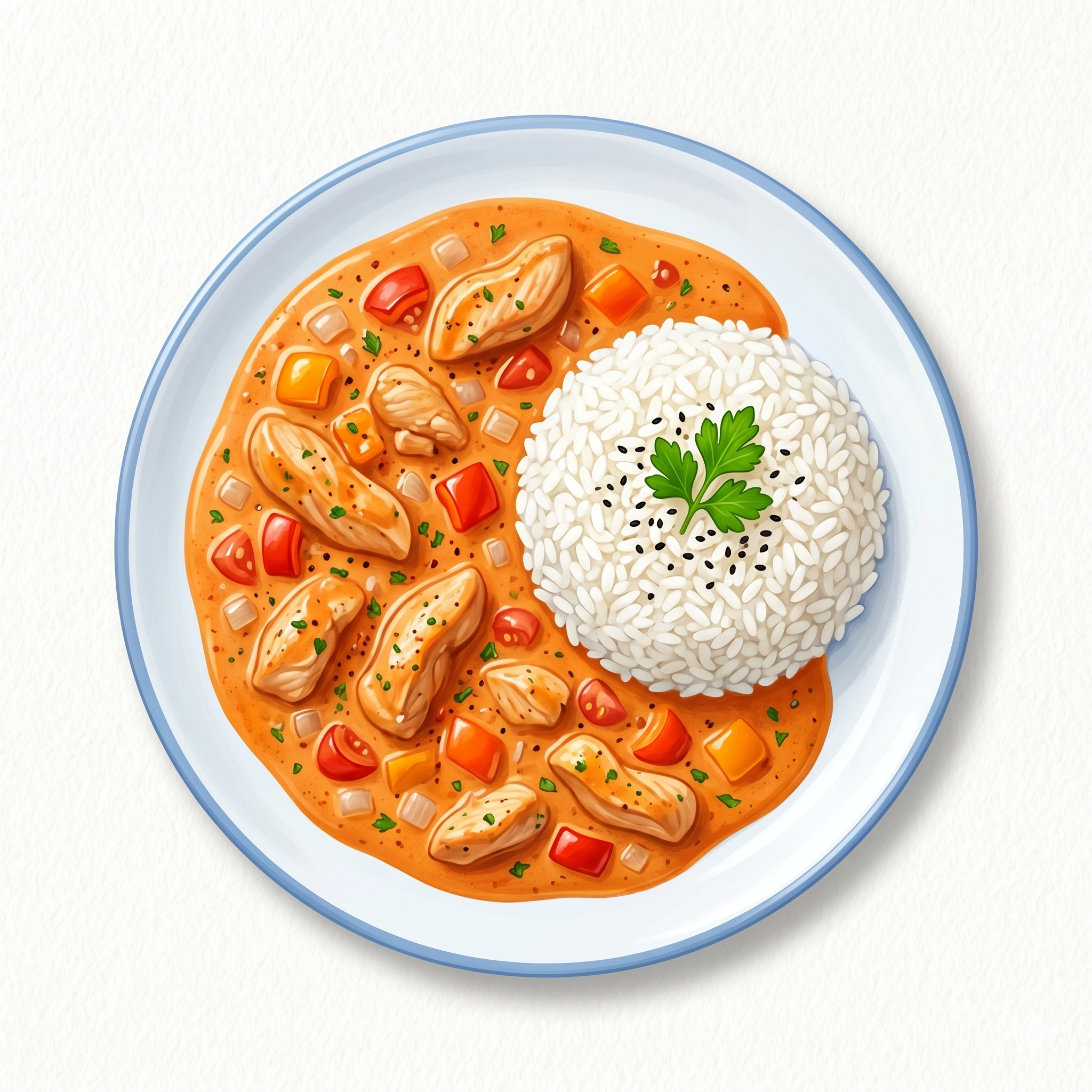 Hähnchen Geschnetzeltes mit Reis